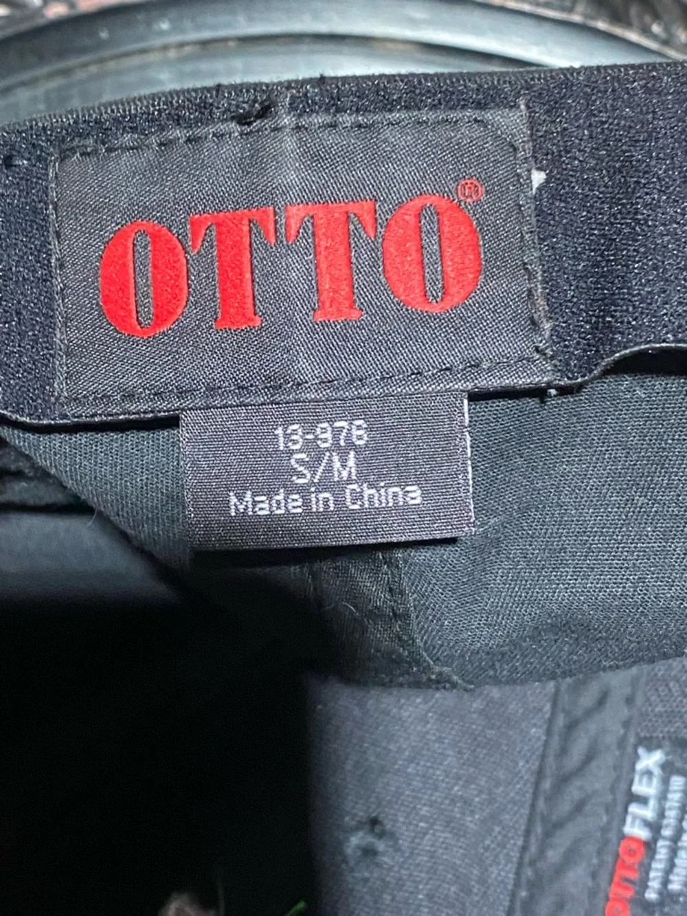 OTTO Black Hat with Green and Blue Embroidered 'Racing' Logo